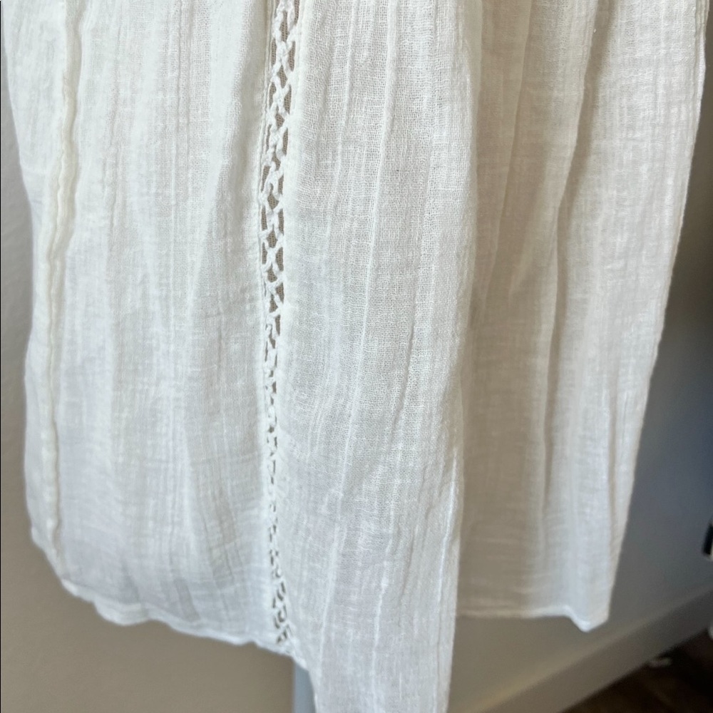 Nicole Miller Artelier cream peasant top - Picture 2 of 8